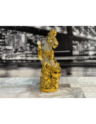 caballo 33cm dorado