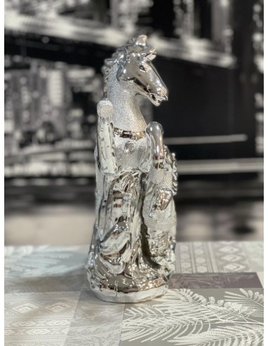 caballo plateado 43cm
