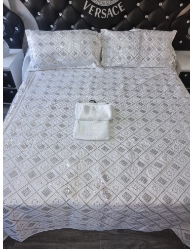 colcha lentejuelas versac3 blanca